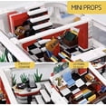 thumbnail image 3 of Music Store & Car Wash Street View Modular City Building Block Set, 2,168 Pieces with Light Kit Toys & Bricks GJ MSCW, 3 of 7