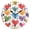 Black, variant on Love Orange Green Tile Pattern Wall Clock 10in Round Artistic Oil Painting Home Decor Desk Table Clock