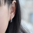 thumbnail image 4 of 925 Sterling Silver Vintage Filigree Hoop Earrings for Women Floral Flower Heart Clip-on Small Huggie Hoop Earrings Lightweight Oval Hoop Earrings Jewelry Christmas Gifts for Mom, 4 of 14