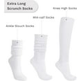thumbnail image 5 of Slouch Socks for Woman 3 Pairs Women Scrunch Socks Extra Long Knee High Slouchy Socks Size 6-11, 5 of 9