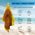 thumbnail image 4 of GZHJMY Beach Towel for Women Girls, Sunflower Bath Towel, Oversized Lightweight Sport Towel, 31x63 Inch, 4 of 7