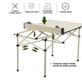 thumbnail image 4 of Portable Camping Table Chairs Set, 330.7lb Load Bearing Camping Table Chairs Set Folding Aluminum Alloy Multifunctional  for Picnic, 4 of 7