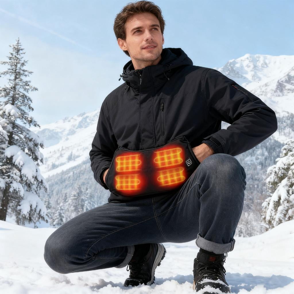 Osdhezcn Rechargeable Electric Heated Hand Warmer Muff Adjustable Belt Fast Heating Pouch