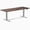 American Rustic Pine / Gray, variant on Desky Dual Softwood Sit Stand Desk - American Rustic Pine / 80 X 30 Inches / Space Gray