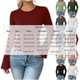 thumbnail image 4 of Long Sleeve Shirts for Women Zaewscy Women's Solid Color Sports Casual Long Sleeves Thread Ribbed Daily Top Army Green M, 4 of 8