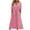 ZC-Pink, variant on CFLVAEK Maxi Long Dresses for Women Trendy Short Sleeve Eyelet Tshirt Dress Casual Summer Beach Vacation Sundress Solid Color V Neck A Line Dress Plus Size Purple XL