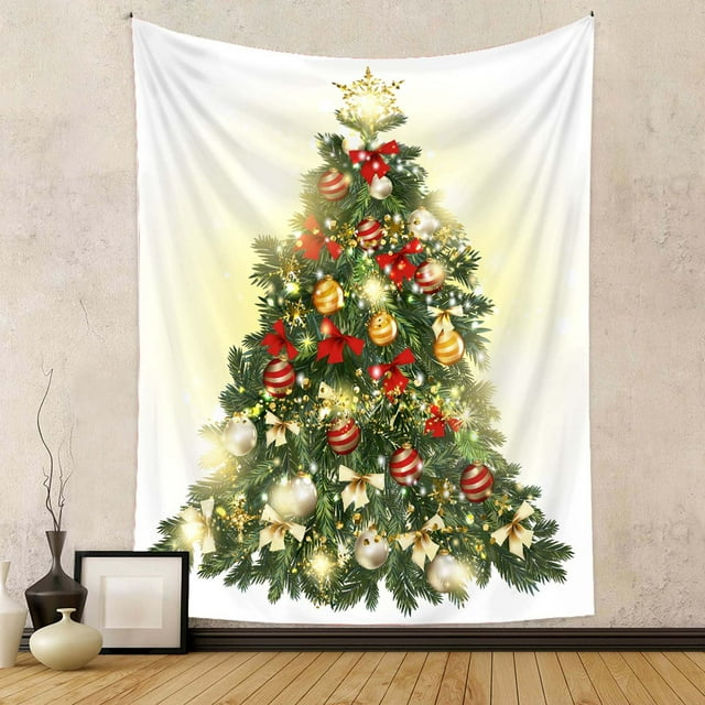Tapestry, Christmas Tree Tapestry Green Tree Decorative Wall Hanging Home Decor Decoration, Printing Tapestry