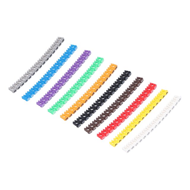 Cable Marker, Waterproof Plastic Clip On Save Time Colorful Cable Identification Tube for Fixing Cable