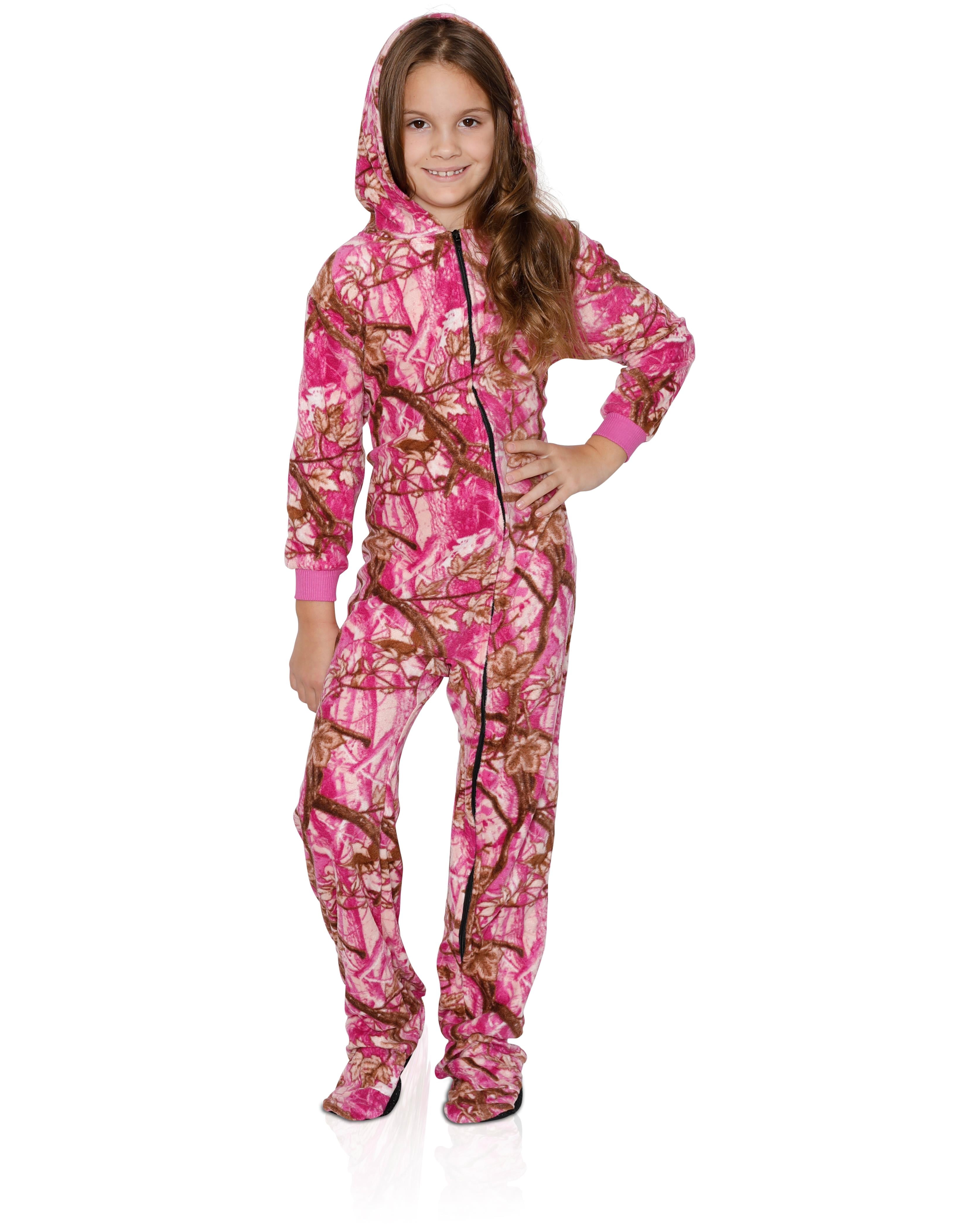 FUN FOOTIES Camo Smiley Girls Footed Pajama Sleeper Onesie Walmart Canada