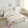 thumbnail image 3 of Feelyou England King Crown Queen Comforter Set, Kawaii Cartoon Cream Graffiti Bedding, 3 of 8