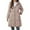 Khaki, variant on Baberdicy Women's Knee-Length Quilted Coat, Slim Fit down Padded Winter Jacket , Maxi Quilted Coat, Knee-Length Puffer Jacket, Winter Warmth Beige L