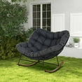 thumbnail image 4 of Grand Patio Royal Collection Indoor & Outdoor Rocking Chair with Items Included, Dark Gray, 4 of 9