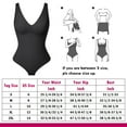 thumbnail image 4 of Women's Thong Bodysuit Shapewear V Neck Fajas Waist Trainer Tummy Control Jumpsuit Tops Leotard Vest, 4 of 6