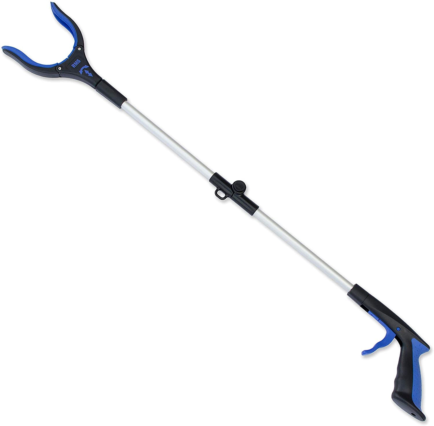 RMS 34 Inch Extra Long Reacher Grabber - Foldable Gripper and Reaching Tool with Rotating Jaw Reaching Aid