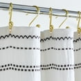 thumbnail image 4 of Better Homes & Gardens Crafted Woven Shower Curtain, Vanilla Dream/ Rich Black, 72 W x 72 L, 1 Piece, Recycled Polyester, BCI Cotton, 4 of 8