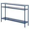 thumbnail image 3 of Henn&Hart 42" Mykonos Blue Metal Console Table, 3 of 8