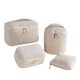 thumbnail image 2 of Bolsa de viaje portátil de terciopelo de pana para maquillaje y artículos de aseo, bolsas multiusos de gran apertura para un almacenamiento organizado. Cajas de almacenamiento, 2 of 9