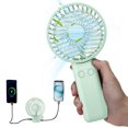 thumbnail image 1 of Ventilador portátil HandFan 5200 mAh con batería de 27 h, color verde, 1 of 6