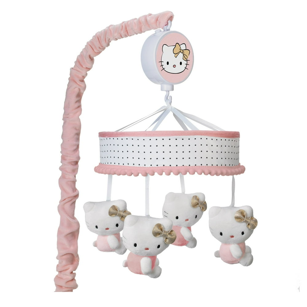 Lambs & Ivy Hello Kitty Pink/Gold/White Musical Baby Crib Mobile - Walmart.com - Walmart.com