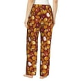 thumbnail image 3 of Uemuo Almond Nuts Pattern Women's Wide Leg Palazzo Lounge Pants with Pockets Light Weight Loose Comfy Casual Pajama Pants-Large, 3 of 9