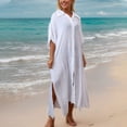 thumbnail image 5 of MaFYtyTPR Bikini Cover Up Tops Women's Solid Color Sexy Cut-Out Beach Bikini Swimsuit Smock, 5 of 5