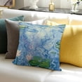 thumbnail image 3 of Square Decorative Throw Pillow Covers Cushion Case, Water Lilies Claude Monet Oil Paintings Flower Double-Sided Designs, 3 of 5