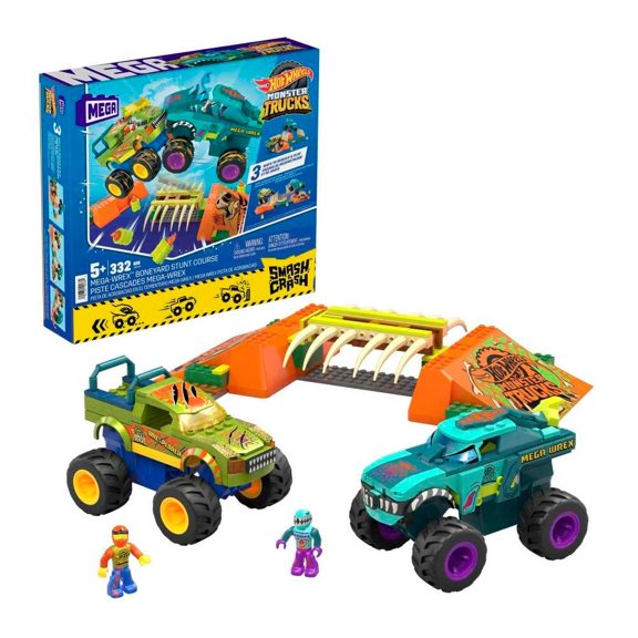 Juguete de Construcción Mega Hot Wheels Monster Trucks S&C MEGA Wrex Boneyard Stunt Course