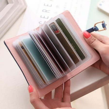 20 Card Slots ID Credit Card Holder Small Wallet Leather for Women Multi Card Lots Protector Organizer Purse