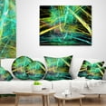 thumbnail image 3 of Designart Green Yellow Magical Fractal Pattern - Abstract Throw Pillow - 18x18, 3 of 4