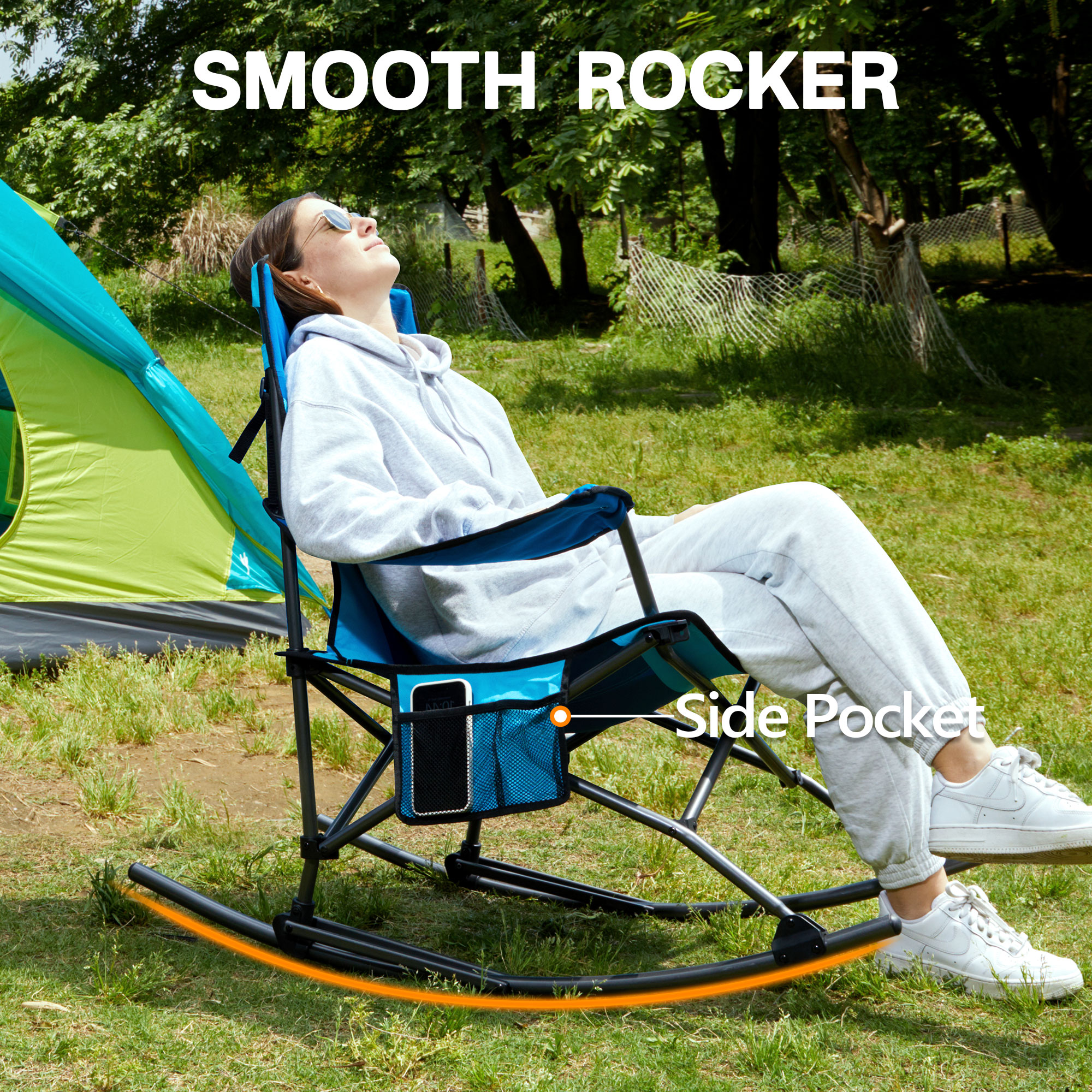 Portal Rocking Camping Chair - 300 lb Capacity photo 4