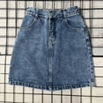 thumbnail image 6 of Jean Skirt for Kids Casual Mini Denim Skirt Cute Denim Skirt Back to School Clothes Skirt for Girls 9-10 Years, 6 of 6