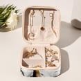 thumbnail image 6 of Rhino Travel Portable Square Jewelry Box Organizing Rings Earrings Necklaces Bracelets for Girls Women, 6 of 6