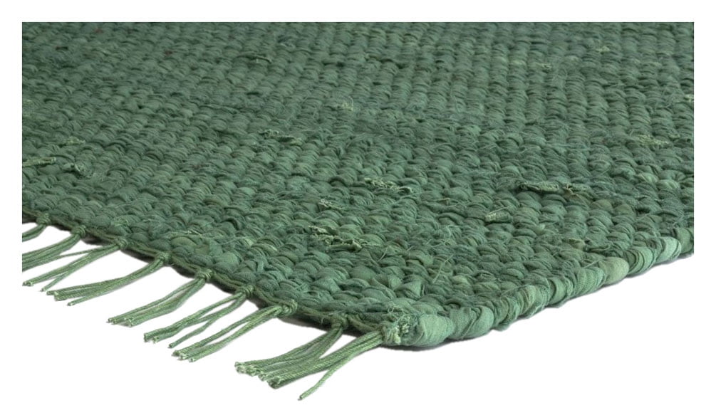 Eco India Handmade Prairie Rugs 2.5 x 8 Cotton Area Rug, Mint Green PR