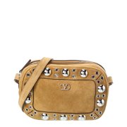 Valentino Nellcote Suede Crossbody, Beige