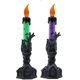 thumbnail image 3 of Velas sin llama de Halloween de 3 piezas, lámpara de vela decorativa de Halloween para el hogar, mesa, fiesta, casa embrujada de Halloween (morado y verde, verde), 3 of 5