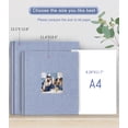 thumbnail image 3 of HeariCro Photo Album Self Adhesive 4x6 8x10 DIY Scrapbook, Linen Cover with Display Window, Memory Book for Wedding and Family 40/60 Pages, 3 of 8