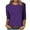 Purple, variant on Aofany Womens Tops Oversized T-Shirts Short Sleeve Crew Neck Solid Color Basic Shirt Fall Going Out Tops Tee