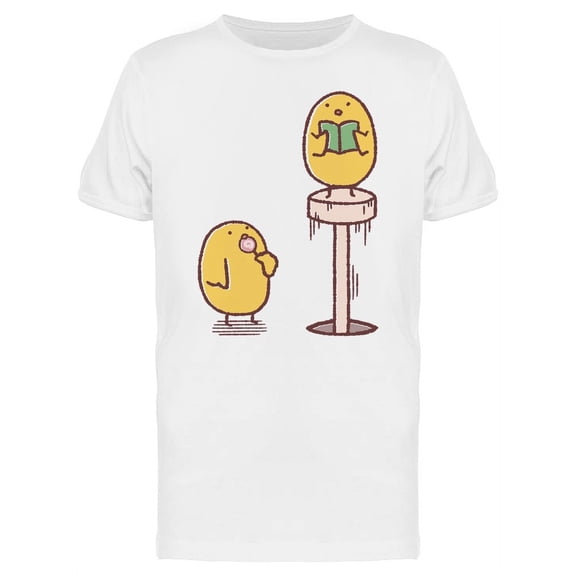 Cute Chicken Lollipop And Book T-Shirt Men -Image by Shutterstock, Male Medium