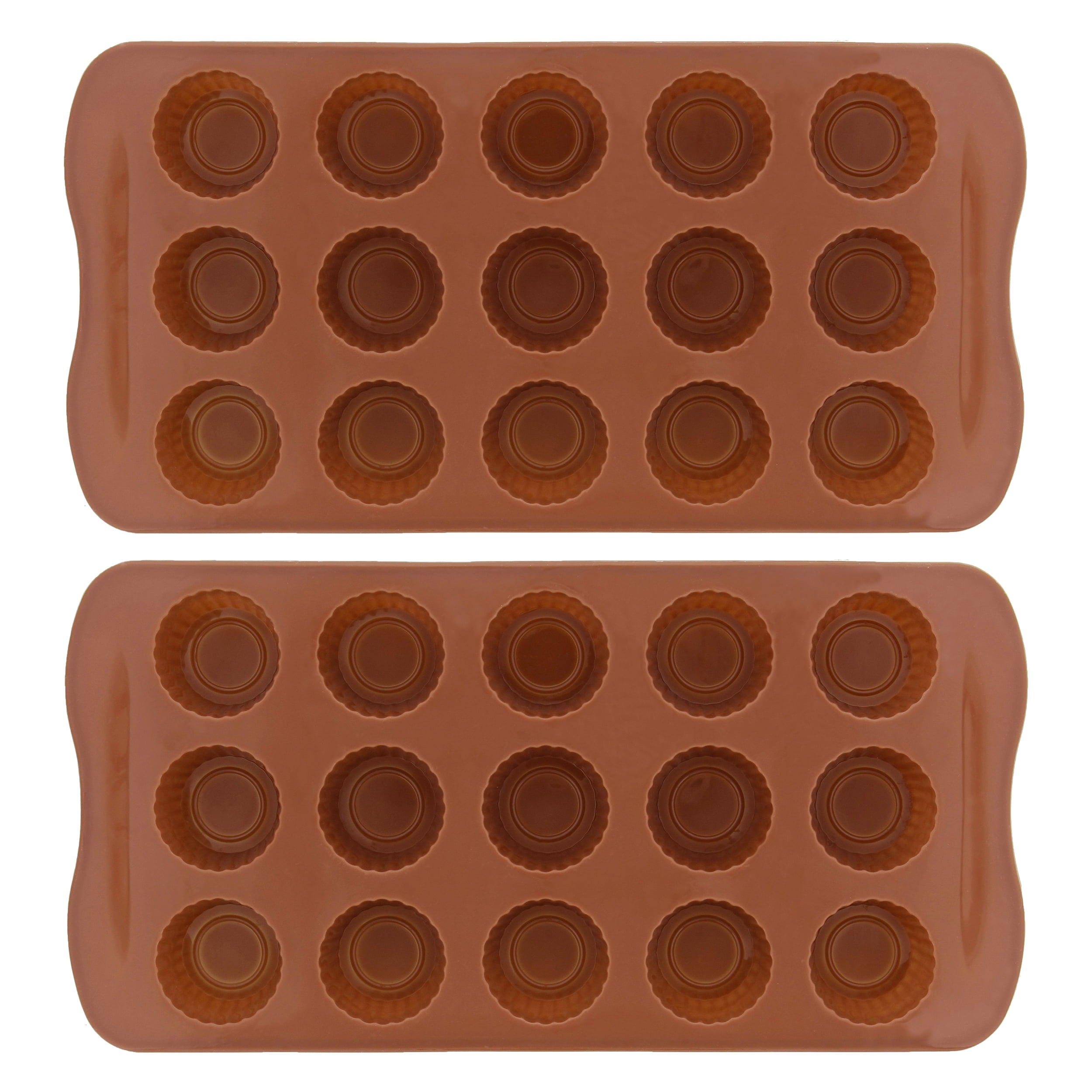 Silicone Mold Tray, 2pk - 15 Cavity Small Peanut Butter Cup Mold Trays –  Spec101