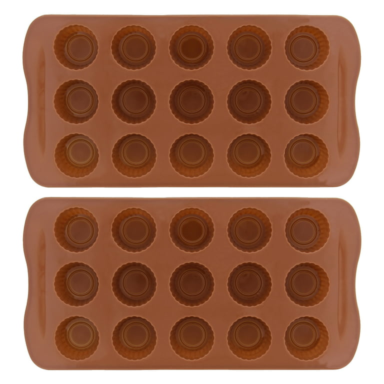Spec101 Silicone Mold Tray 2pk - 15 Cavity Small Peanut Butter Cup Mold  Trays 