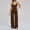Brown, variant on PISONIC Womens Two Piece Workout Sets Wrap Halter Tank Top Matching High Waist Flared Leggings Yoga Pilates Outfits