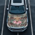 thumbnail image 2 of POLERO High Temperature Resistant Car Hood Cover Protector, Highland Cow Floral Auto Accessories Swimsuit Fabric Auto Decoration Auto Exterior Accessories for SUV Pickup Trucks, 2 of 9