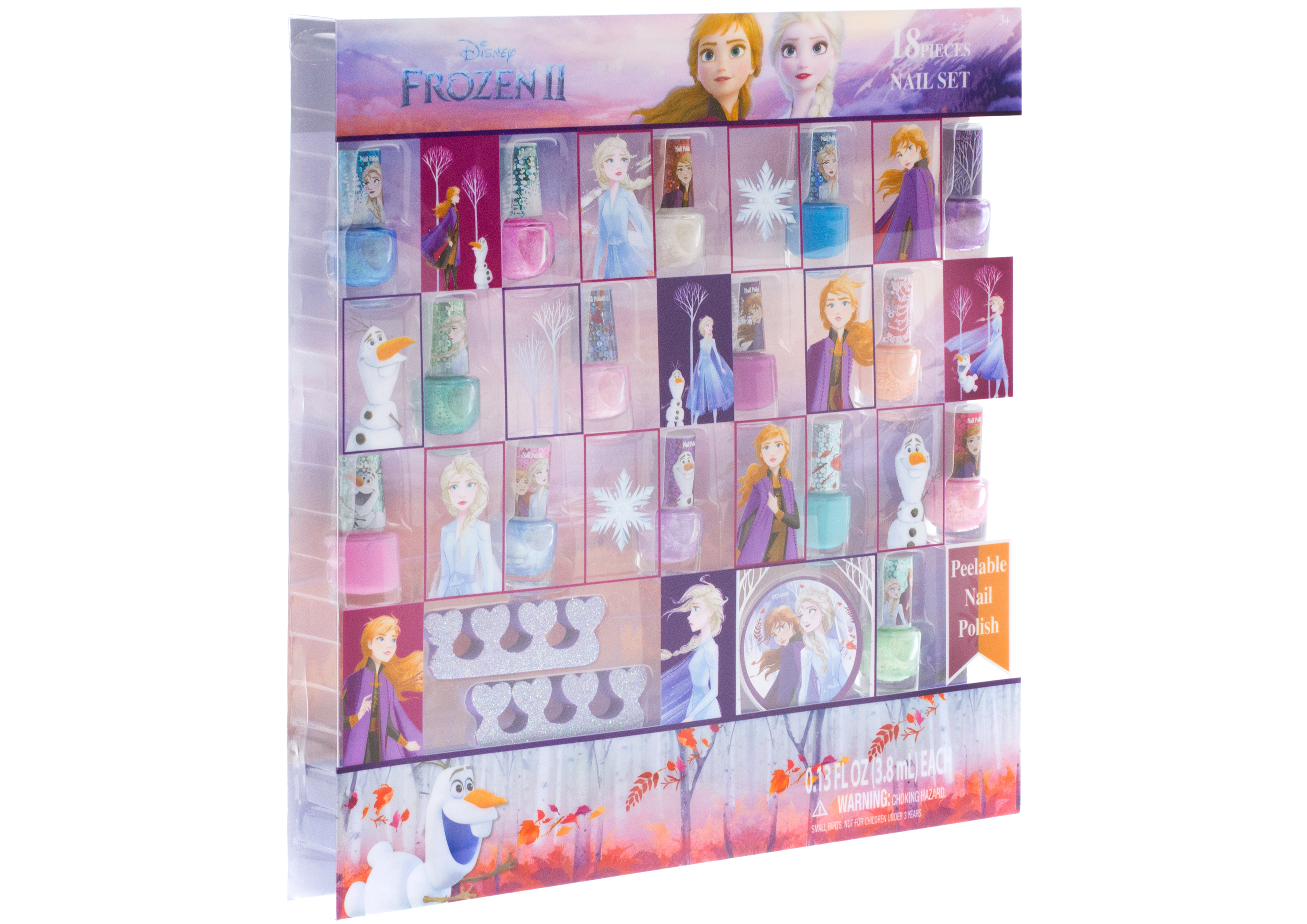 ($15 value) Disney Frozen II Nail Polish Gift Set Sparkle, Peel-Off, 18 pc - image 5 of 10