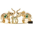 thumbnail image 7 of Matashi 24K Gold Plated Family of Elephants Figurine, Crystal Studded Home Décor.", 7 of 7