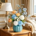 thumbnail image 6 of BiFandian Nordic Style Artificial Potted Flower, Faux Floral Arrangement in Ceramic Vase Planter, Lifelike Home Centerpiece Accent for Living Room Dining Table Shelf Decoration, 6 of 6