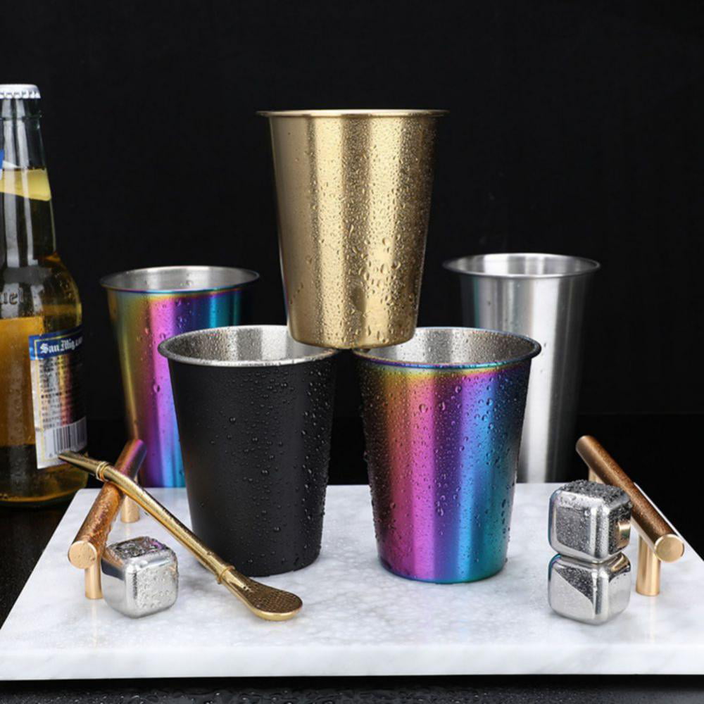 Beer Die Cups, 16oz Steel Pint Glasses