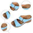 thumbnail image 4 of Rokment Orthotic Arch Support Platform Wedge Sandals for Women Ladies 2026 Fashion Comfortable Leather Fish Mouth Open Toe High Heels Dressy Slides Beach Casual Dress Slip on Summer Shoes F Size 9.5, 4 of 6