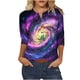 thumbnail image 2 of Tejiojio Womens Summer Crew Neck Casual T Shirt 3/ Length Sleeve Blouses Tops Athletic T-Shirt for Women Graphic S-3XL, 2 of 7