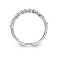 thumbnail image 2 of 14K White Gold Ring Band Diamond Round Baguette, Size 5, 2 of 3