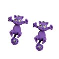 thumbnail image 4 of Minnieouse 1 par de pendientes de oreja de gato para mujer, pendientes de oreja de dibujos animados de animales, pendientes de empuje hacia atrás, Ropa, zapatos y accesorios Miscelánea morado blanco Minnieouse PS6856-03, 4 of 6